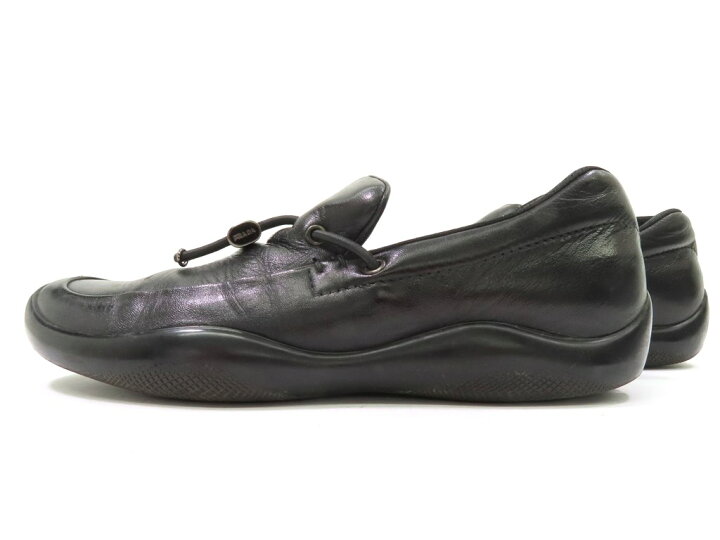 楽天市場】【中古】プラダスポーツ PRADA SPORT レザー ローファー 