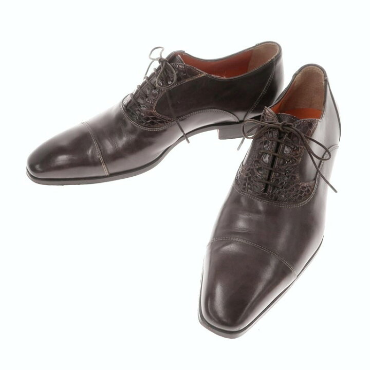 楽天市場】【中古】サントーニ Santoni レザー 内羽根 ストレート 