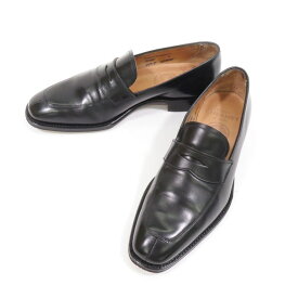 【中古】チーニー CHEANEY レザー スプリッドトゥ コインローファー SOHO ブラック【サイズ6】【BLK】【S/S/A/W】【状態ランクC】【メンズ】【11102-955686】[2112DPD]