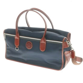 【中古】オロビアンコ OROBIANCO ナイロン レザー ボストンバッグ ネイビー×ブラウン【W46×H26.5×D20.5】【NVY】【S/S/A/W】【状態ランクB】【メンズ】【11203-955652】[2206EPD]