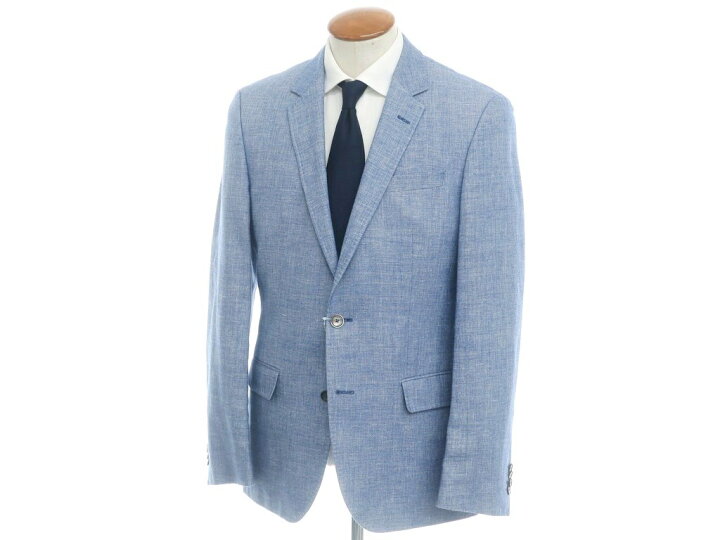 楽天市場】【中古】ヒューゴボス HUGO BOSS ウールリネン 2Bテーラード 