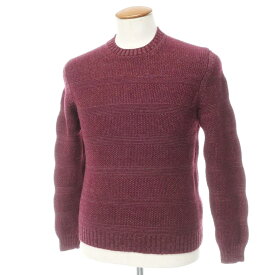【中古】ザノーネ ZANONE ミドルゲージ ウール クルーネック ニット ワイン【サイズ46】【RED】【A/W】【状態ランクB】【メンズ】【10801-955573】