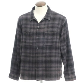 【中古】シュプリーム Supreme Plaid Flannel Shirt 2021年春夏 コットン チェック フランネルシャツ ブラック×グレー【サイズL】【BLK】【A/W】【状態ランクB】【メンズ】【10602-955504】[2203DPD]