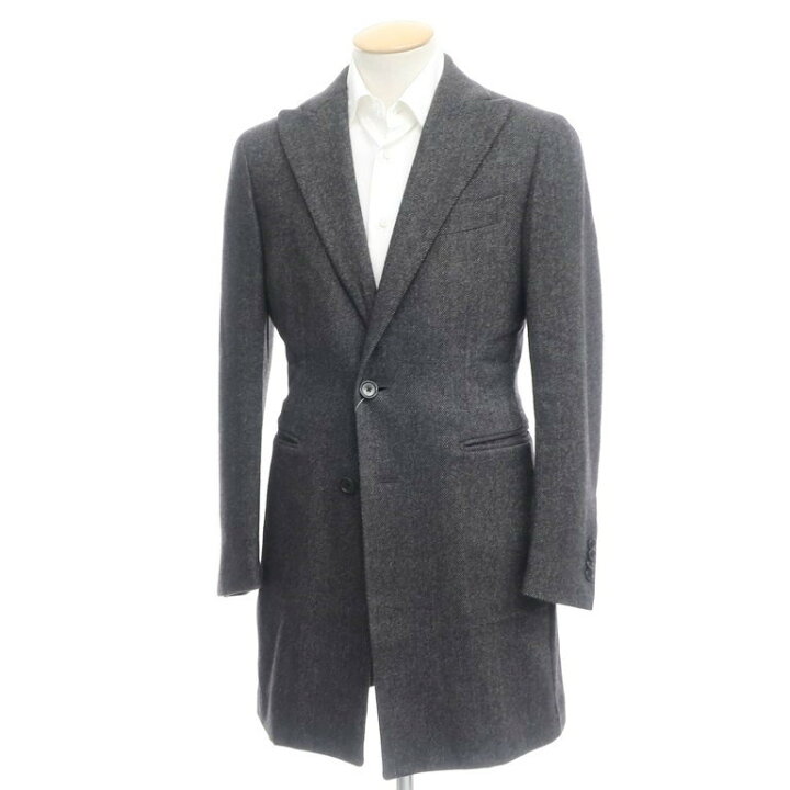 楽天市場】【中古】ガイオラ GAiOLA ヘリンボーン カシミヤ チェスター 