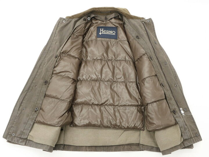 楽天市場】【中古】ヘルノ HERNO チェック コットン ダウンライナー 