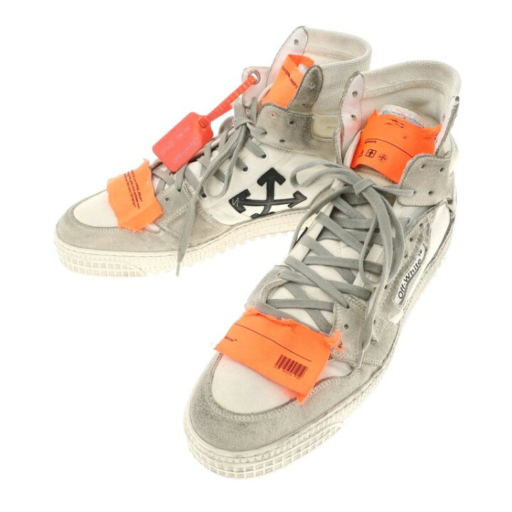 楽天市場】【中古】オフホワイト OFF-WHITE USED加工 ハイカット 