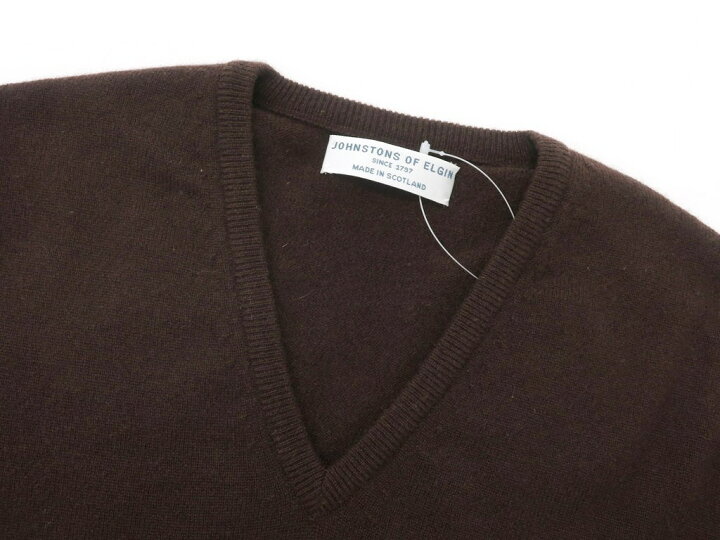 楽天市場】【中古】ジョンストンズ JOHNSTONS カシミヤ Vネックニット 