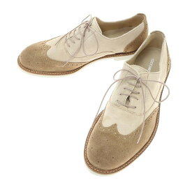 【中古】ステファノガンバ STEFANO GAMBA スエード ウイングチップ シューズ ブラウン×サンドベージュ【サイズ41】【BRW】【S/S/A/W】【状態ランクA】【メンズ】【11101-955425】