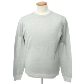 【中古】【未使用】ザニエリ zanieri ウール 製品染め クルーネックニット グレー【サイズM/50】【GRY】【A/W】【状態ランクS】【メンズ】【10801-955407】[2203APD]