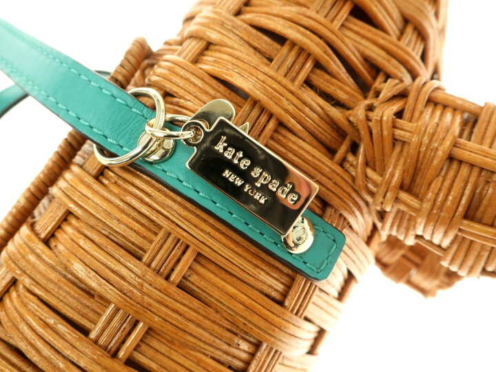 楽天市場】【中古】ケイトスペード kate spade ワニ型 籐 カゴバッグ 