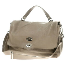【中古】ザネラート Zanellato POSTINA ポスティーナ 2way レザー ポストマンバッグ トープ【W41×H25×D18】【GRY】【S/S/A/W】【状態ランクA】【メンズ】【11203-955401】[2206BPD]