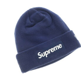 【中古】シュプリーム Supreme 2021年秋冬 ニューエラ製 アクリル ニットキャップ New Era Box Logo Beanie ネイビー【サイズ】【NVY】【A/W】【状態ランクA】【メンズ】【19907-955391】[2206APD]