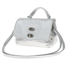 【新品】ザネラート ZANELLATO POSTINA BABY ポスティーナ レザー 2way ポストマンバッグ シルバー【W19.5×H15×D9】【SIV】【S/S/A/W】【状態ランクN】【レディース】【91302-955386】