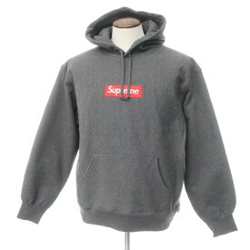 【中古】シュプリーム Supreme 2021年秋冬 Box Logo Hooded Sweatshirt 裏起毛 コットン フーディー グレー【サイズL】【GRY】【A/W】【状態ランクB】【メンズ】【10704-955381】