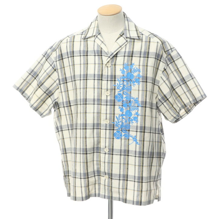 楽天市場】【中古】カラー kolor リネンコットン チェック 半袖 