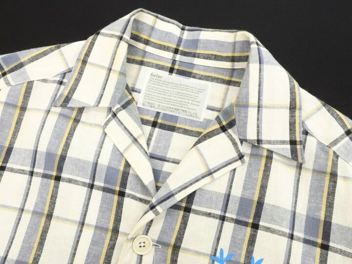 楽天市場】【中古】カラー kolor リネンコットン チェック 半袖 