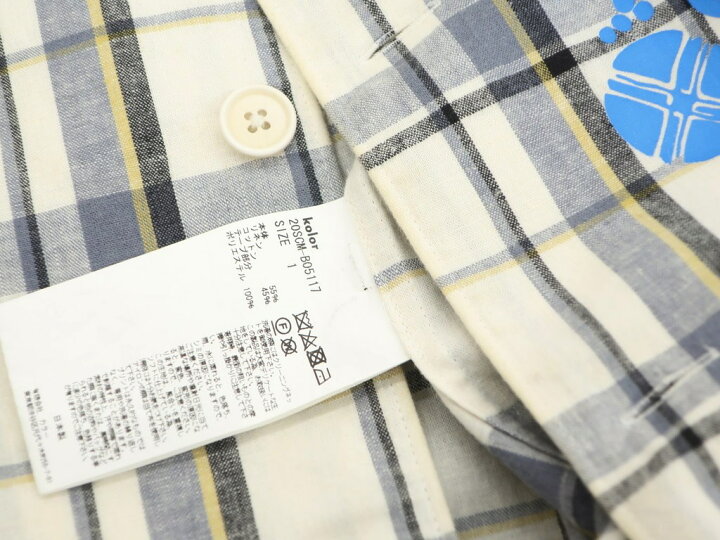 楽天市場】【中古】カラー kolor リネンコットン チェック 半袖 