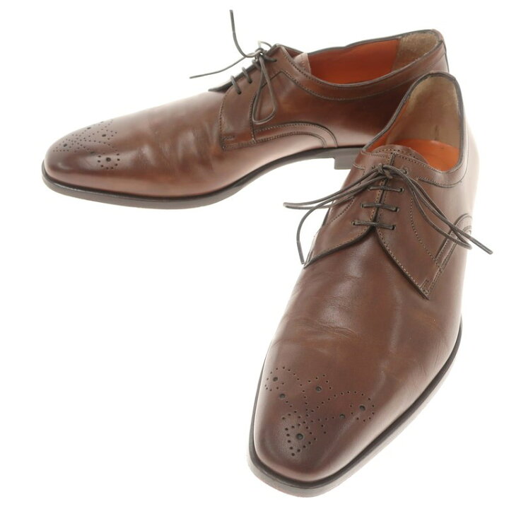 楽天市場】【中古】サントーニ Santoni メダリオン プレーントゥ  