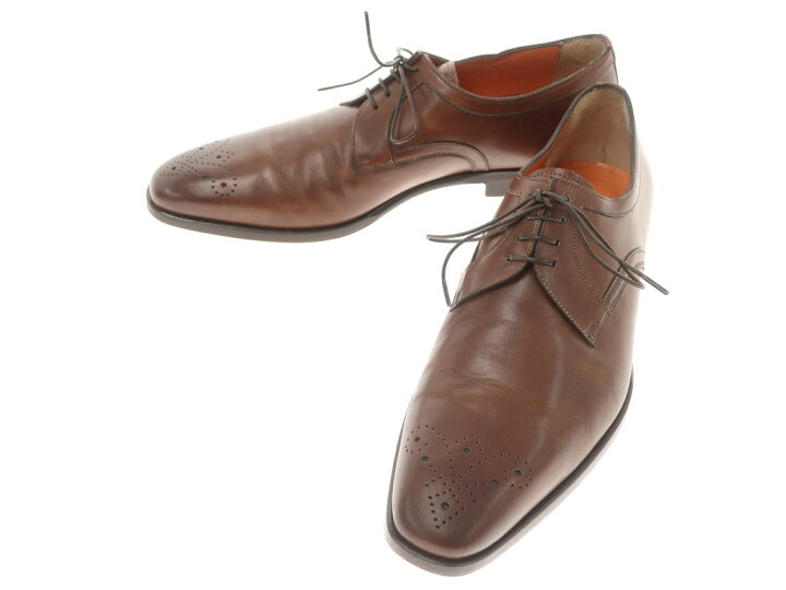 楽天市場】【中古】サントーニ Santoni メダリオン プレーントゥ 