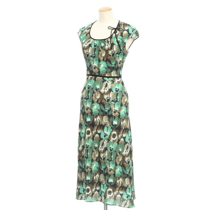 楽天市場】【中古】プラダ PRADA レーヨン 花柄 ノースリーブ ロング 
