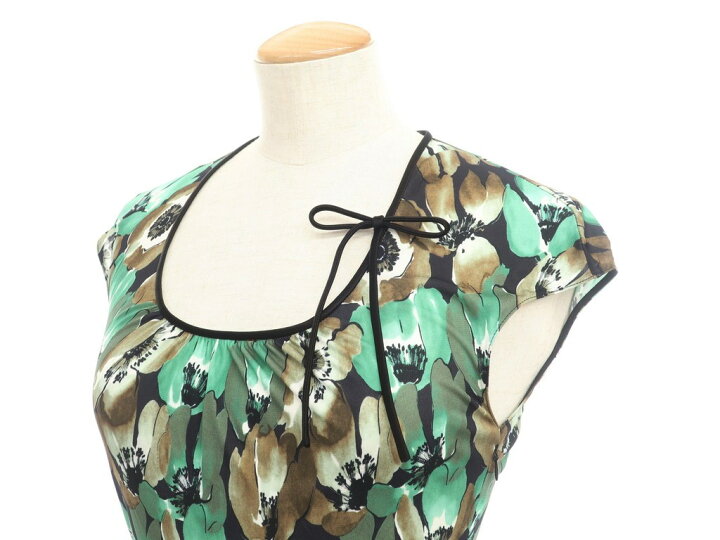楽天市場】【中古】プラダ PRADA レーヨン 花柄 ノースリーブ ロング 