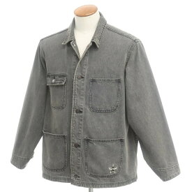 【中古】シュプリーム Supreme 2022年春夏 Denim Chore Coat デニム カバーオール ブルゾン グレー【サイズM】【GRY】【S/S/A/W】【状態ランクB】【メンズ】【10299-955288】[DPD]