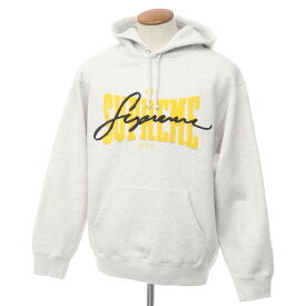 【中古】【未使用】シュプリーム Supreme 2022年春夏 Embroidered Chenille Hooded Sweatshirt 裏起毛 スウェットパーカー 杢グレー【サイズM】【GRY】【A/W】【状態ランクS】【メンズ】【10704-955279】[BPD]