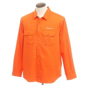 【中古】シュプリーム Supreme 2022年春夏 Mary Work Shirt ツイルコットン ワークシャツ オレンジ【サイズL】【ORG】【S/S/A/W】【状態ランクB】【メンズ】【10602-955274】[EPD]