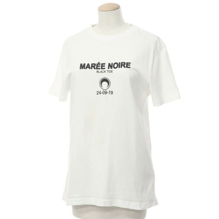 MARINE SERRE マリーン セル 総柄 クルーネック半袖Tシャツカットソー  