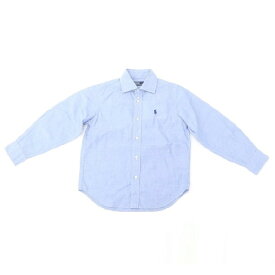 【中古】ポロ ラルフローレン Polo Ralph Lauren コットン セミワイドカラーシャツ ブルー【サイズ120】【BLU】【S/S】【状態ランクB】【キッズ】【50102-955239】[BPD]