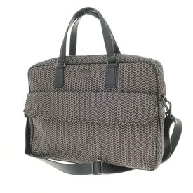 【中古】ザネラート ZANELLATO FREDO ナイロン系 2way ブリーフケース ブラック×ホワイト×ベージュ【W40×H29.5×D7.2】【BLK】【S/S/A/W】【状態ランクB】【メンズ】【11201-955238】[CPD]