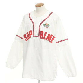 【中古】シュプリーム Supreme 2022年春夏 Snap-Off Sleeve L/S Baseball Top ポリエステル ベースボールシャツ ホワイト【サイズXXL】【WHT】【S/S/A/W】【状態ランクB】【メンズ】【10602-955250】