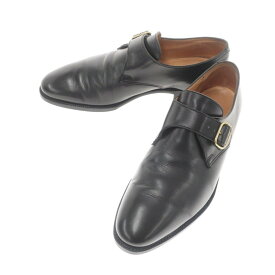 【中古】ジョンロブ JOHN LOBB FOULD シングルモンク ドレスシューズ ブラック【サイズ7 1/2E】【BLK】【S/S/A/W】【状態ランクB】【メンズ】【11101-】