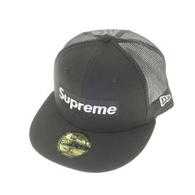 【中古】シュプリーム Supreme 22SS Box Logo Mesh Back New Era キャップ 帽子 ブラックxグレー【サイズ7 1/4】【BLK】【S/S】【状態ランクB】【メンズ】【779073】