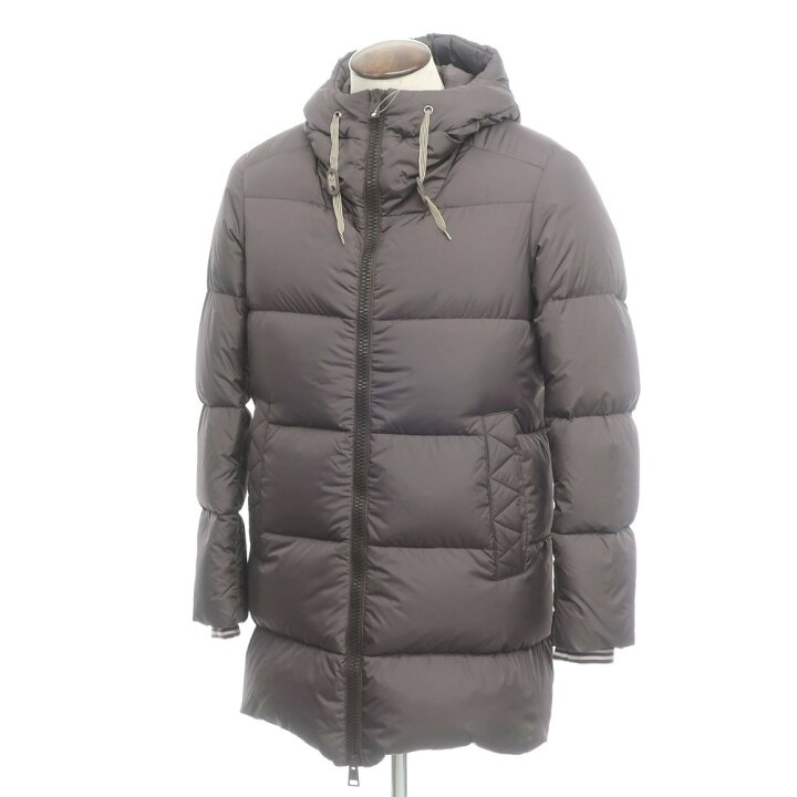 楽天市場】【中古】ヘルノ Herno ナイロン フーデッド ダウンコート 