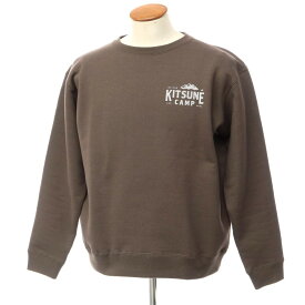 【中古】メゾンキツネ MAISON KITSUNE コットン クルーネック スウェット アッシュブラウン【サイズM】【BRW】【A/W】【状態ランクA】【メンズ】【778884】