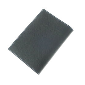 【中古】オオバセイホウ 大峡製鞄 型押しレザー ブックカバー 文庫本サイズ ダークネイビーxライトブルー【NVY】【S/S/A/W】【状態ランクA】【メンズ】【769898】