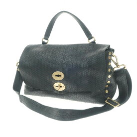 【中古】ザネラート ZANELLATO ポスティーナ ブランディンレザー ショルダーバッグ ブラック【W37xH22xD16.5】【BLK】【S/S/A/W】【状態ランクB】【メンズ】【769794】[APD]
