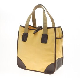 【中古】ホワイトハウスコックス Whitehouse Cox キャンバス トートバッグ イエローxダークブラウン【W32.5xH35xD16】【YEL】【S/S/A/W】【状態ランクC】【メンズ】【769793】
