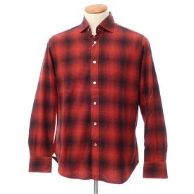 【新品】バグッタ Bagutta チェック カジュアルシャツ レッドxブラック【サイズ40】【RED】【S/S/A/W】【状態ランクN】【メンズ】【769590】[CPD]