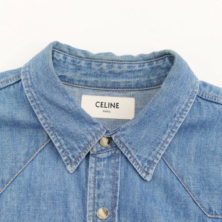 楽天市場】【中古】セリーヌ CELINE ダンガリー ウエスタンシャツ 