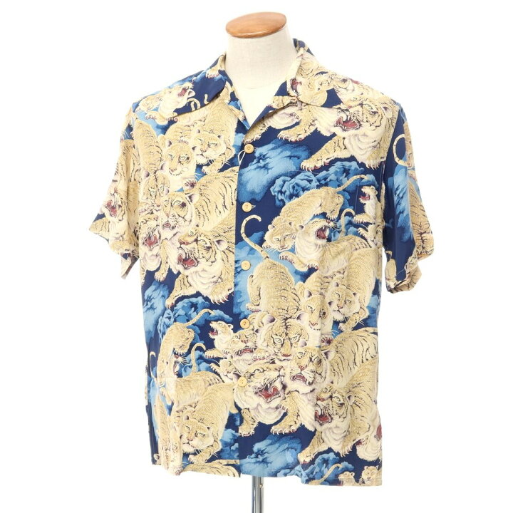 楽天市場】【中古】【未使用】サンサーフ SUN SURF 百虎 半袖アロハ 
