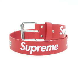 【中古】シュプリーム Supreme 2022年春夏 Repeat Leather Belt ロゴ レザーベルト レッドxホワイト【サイズM】【RED】【S/S/A/W】【状態ランクA】【メンズ】【769479】