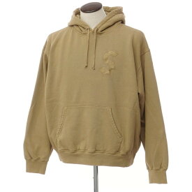 【中古】シュプリーム Supreme 2023年春夏 Overdyed S Logo Hooded Sweatshirt 裏起毛スウェット プルオーバーパーカー タン【サイズL】【BRW】【A/W】【状態ランクB】【メンズ】【769379】[EPD]