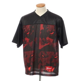 【中古】シュプリーム Supreme 2023年春夏 Ronin Football Jersey ポリエステル 半袖Tシャツ ブラックxレッド【サイズM】【BLK】【S/S】【状態ランクA】【メンズ】【769371】[APD]