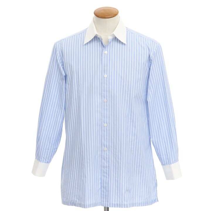 楽天市場】【中古】シャルベ CHARVET コットン ストライプ クレリック 