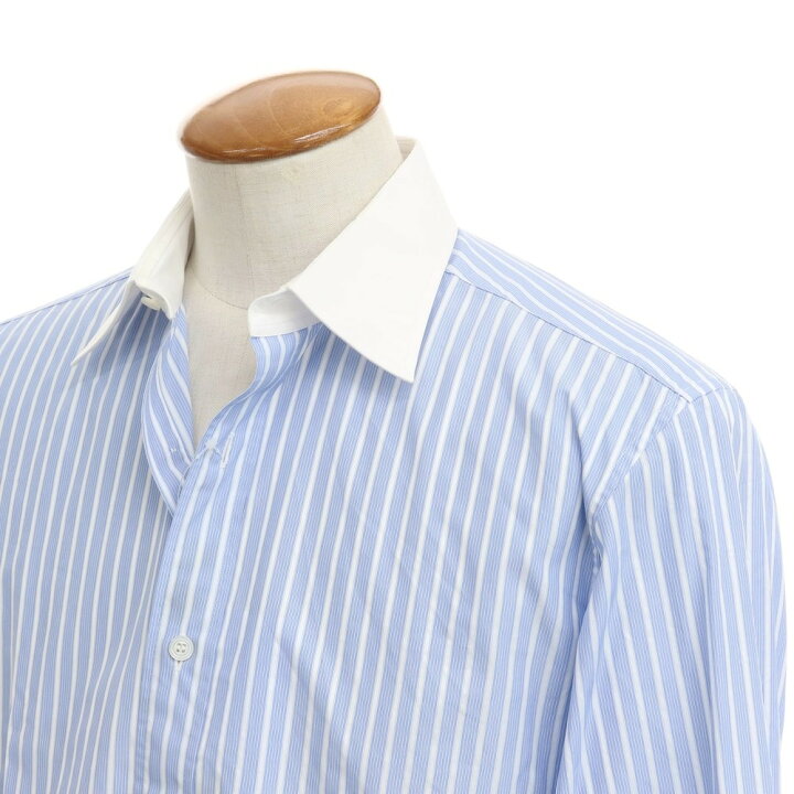楽天市場】【中古】シャルベ CHARVET コットン ストライプ クレリック 