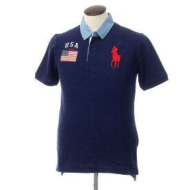 【中古】ポロ ラルフローレン Polo Ralph Lauren コットン 半袖 ポロシャツ ネイビー【サイズXL（18-20）】【NVY】【S/S】【状態ランクB】【ボーイズ】【769281】[BPD]