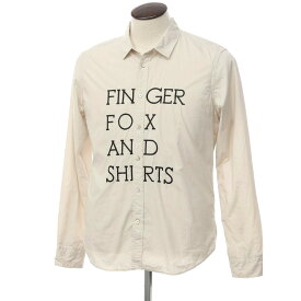 【中古】フィンガーフォックスアンドシャツ FINGER FOX AND SHIRTS コットン 刺繍 シャツ ベージュ【サイズL】【BEI】【S/S/A/W】【状態ランクB】【メンズ】【769274】[EPD]