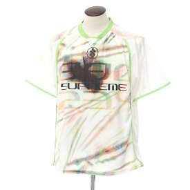 【中古】シュプリーム Supreme 2023年春夏 Feedback Soccer Jersey ポリエステル 半袖Tシャツ ホワイトxライトグリーン【サイズL】【WHT】【S/S】【状態ランクB】【メンズ】【769196】[CPD]